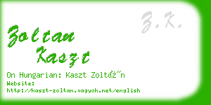 zoltan kaszt business card